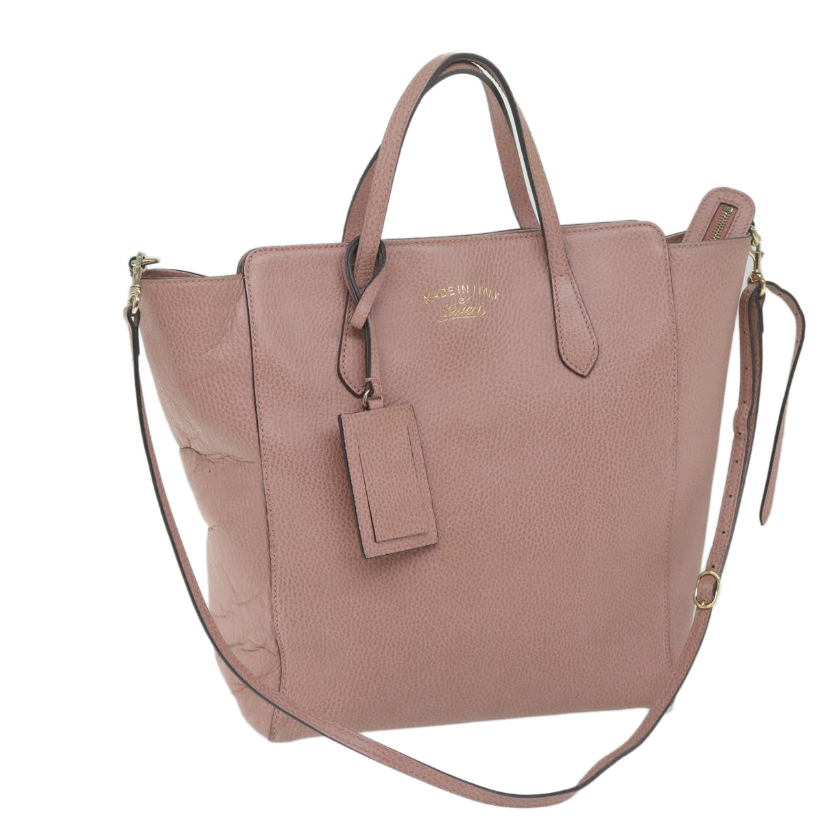 GUCCI Tote Bag Leather Pink 368824 60159