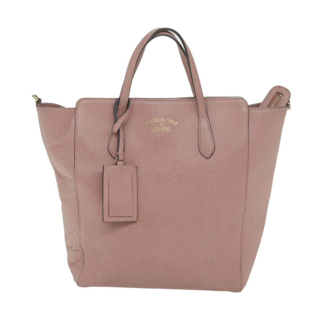 GUCCI Tote Bag Leather Pink 368824 60159