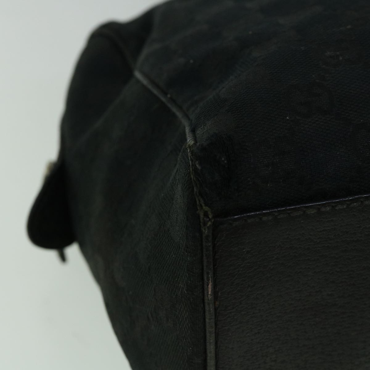 GUCCI GG Canvas Tote Bag Black 154180 60257