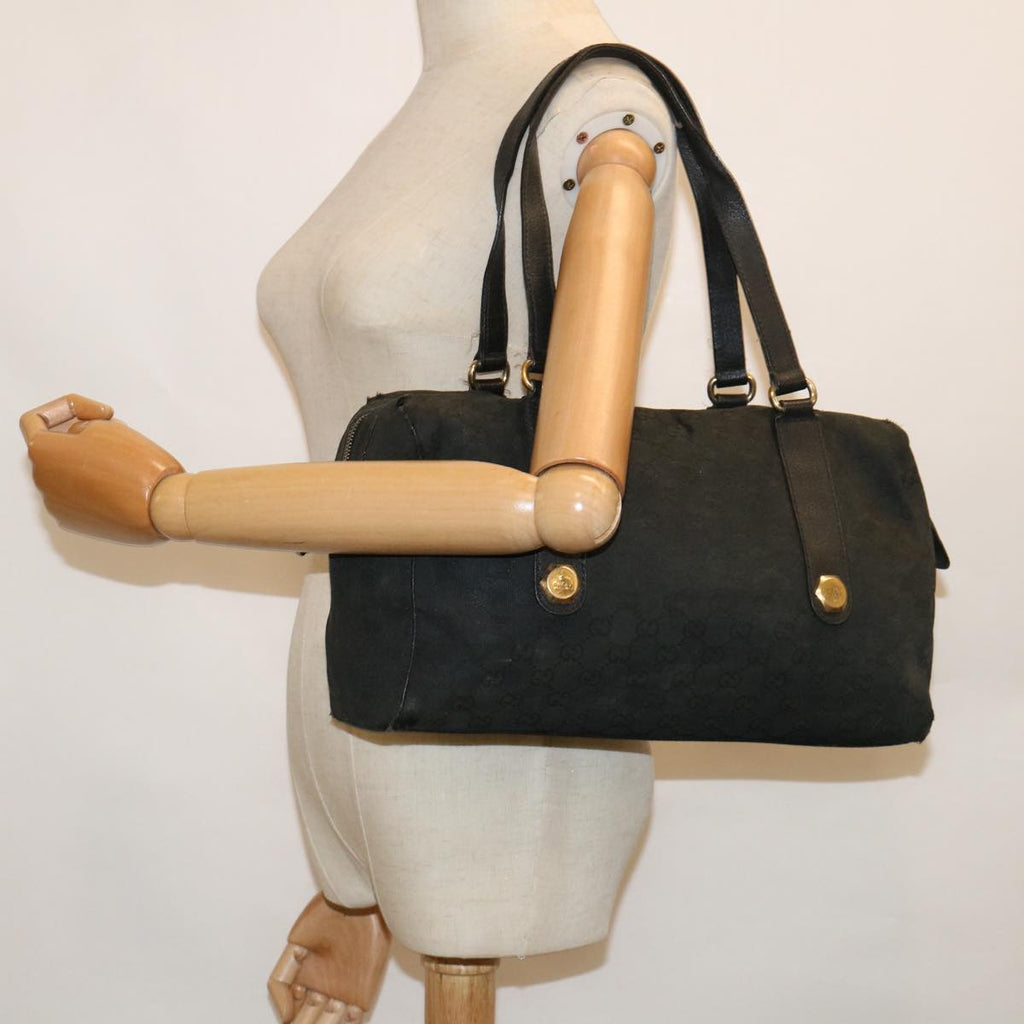 GUCCI GG Canvas Tote Bag Black 154180 60257