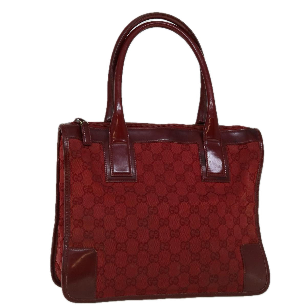 GUCCI GG Canvas Tote Bag Red 60258