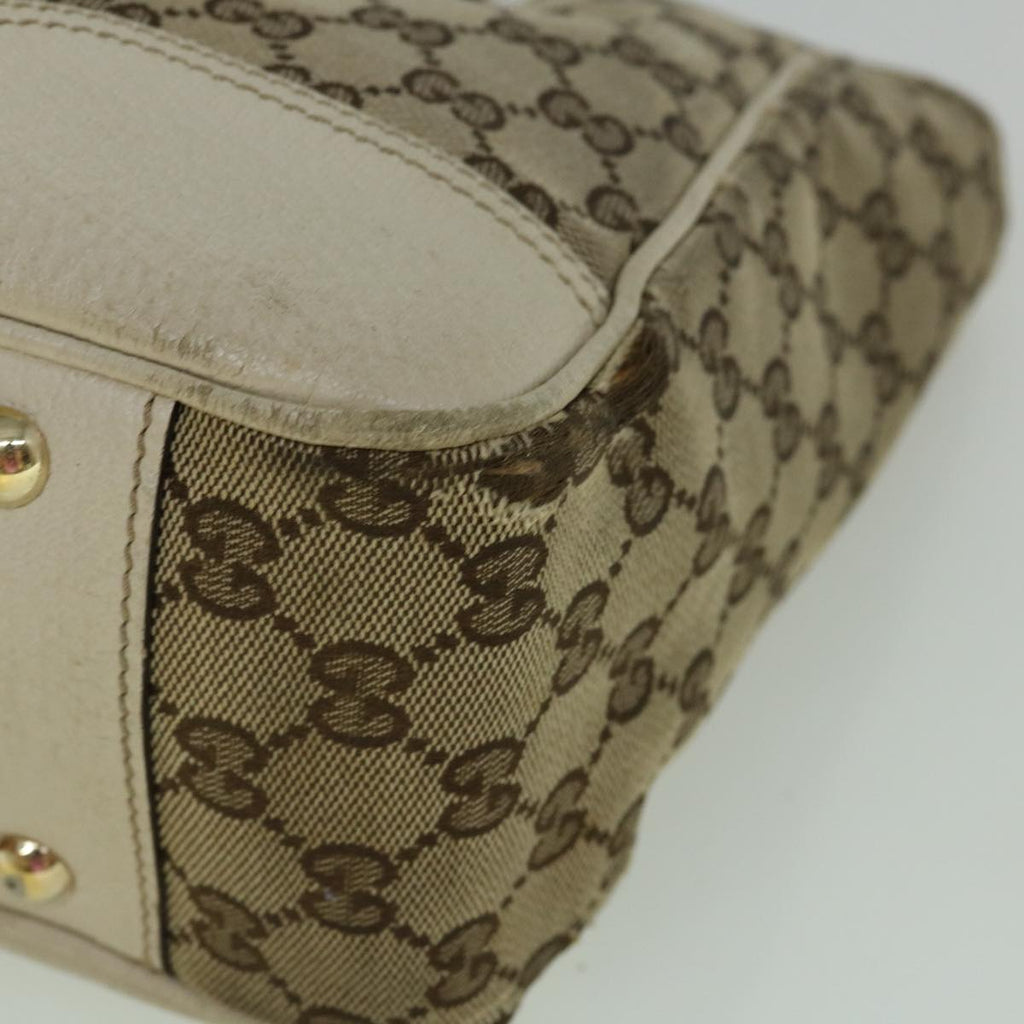 GUCCI GG Canvas Web Sherry Line Tote Bag Beige Red Green 163805 60259