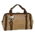 GUCCI GG Crystal Canvas Hand Bag Coated Canvas Brown 181487 60263