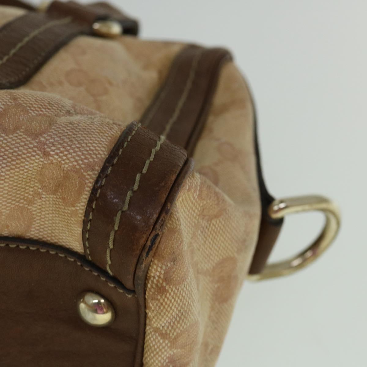 GUCCI GG Crystal Canvas Hand Bag Coated Canvas Brown 181487 60263