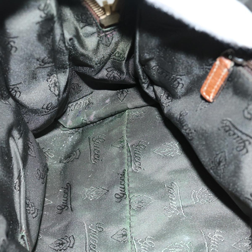 GUCCI GG Crystal Canvas Hand Bag Coated Canvas Brown 181487 60263
