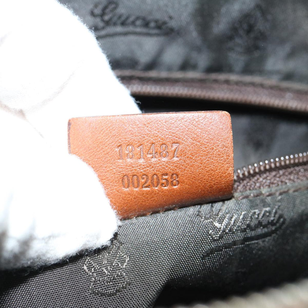 GUCCI GG Crystal Canvas Hand Bag Coated Canvas Brown 181487 60263