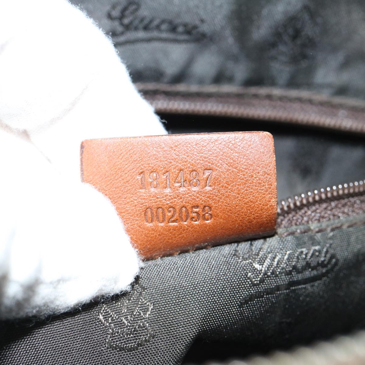 GUCCI GG Crystal Canvas Hand Bag Coated Canvas Brown 181487 60263