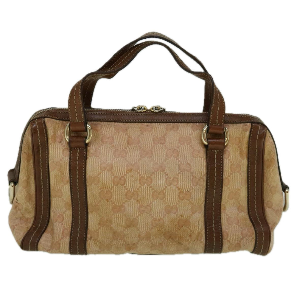 GUCCI GG Crystal Canvas Hand Bag Coated Canvas Brown 181487 60263