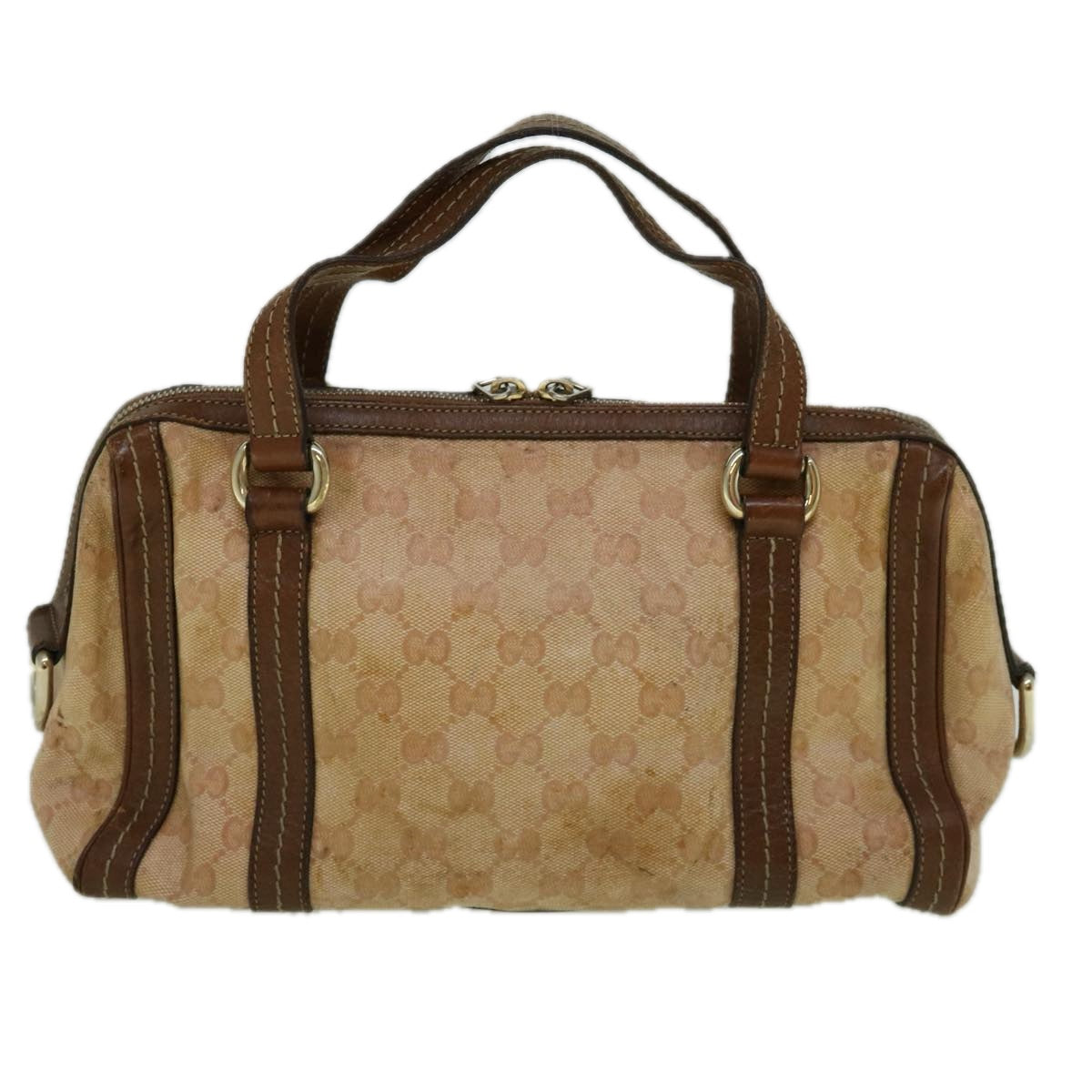 GUCCI GG Crystal Canvas Hand Bag Coated Canvas Brown 181487 60263