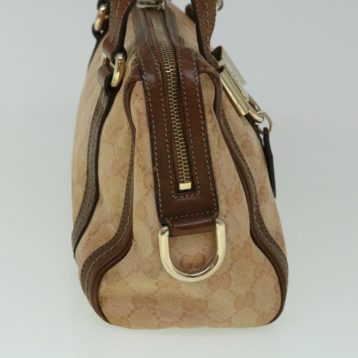 GUCCI GG Crystal Canvas Hand Bag Coated Canvas Brown 181487 60263