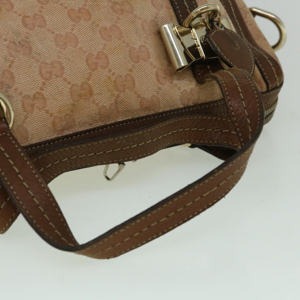 GUCCI GG Crystal Canvas Hand Bag Coated Canvas Brown 181487 60263