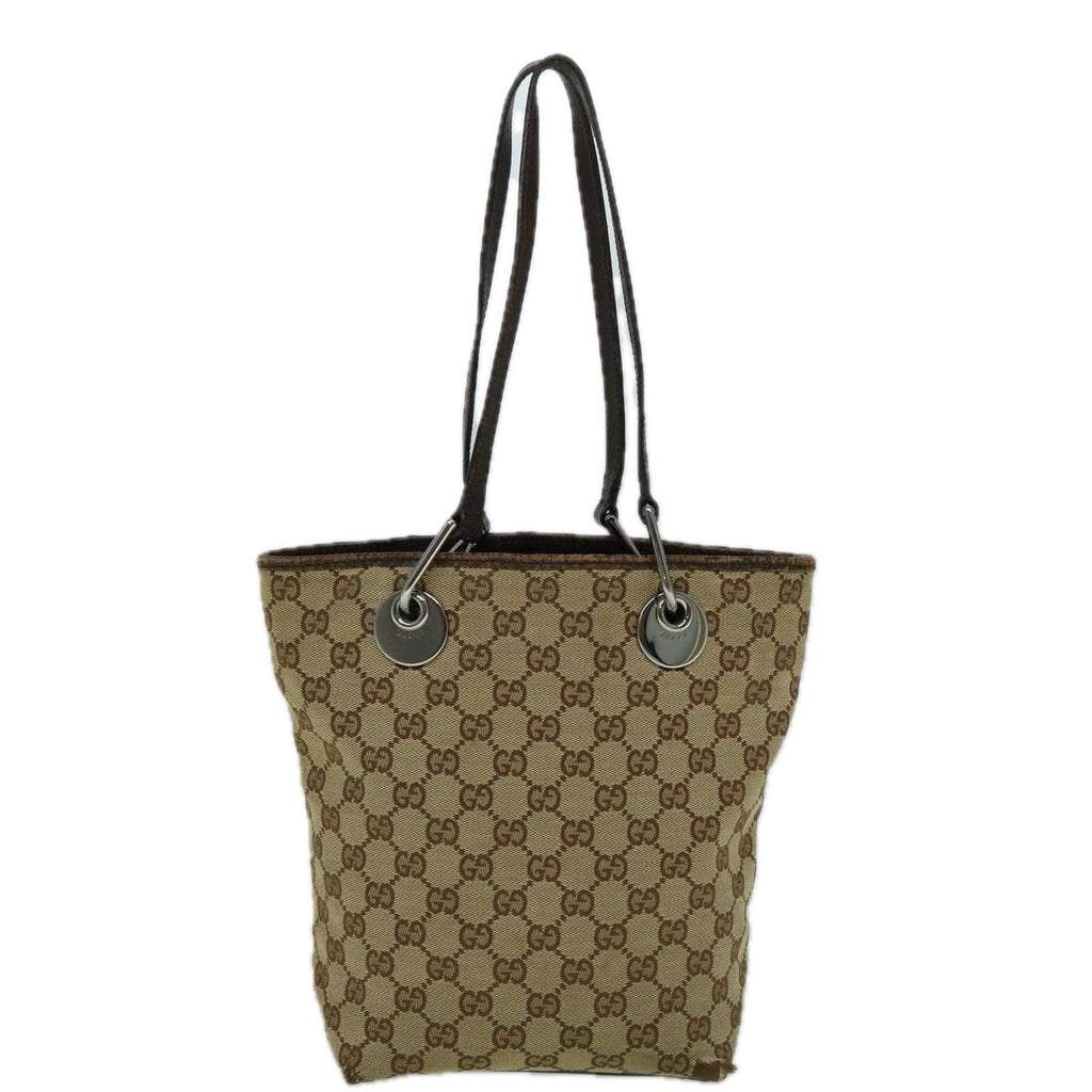 GUCCI GG Canvas Tote Bag Beige 120840 60264
