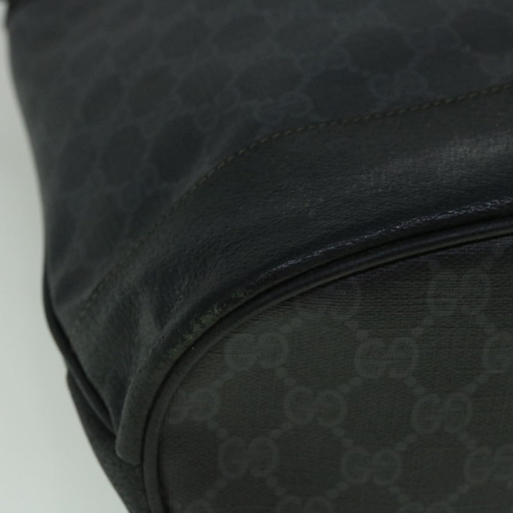 GUCCI GG Canvas Shoulder Bag Coated Canvas Black 60266