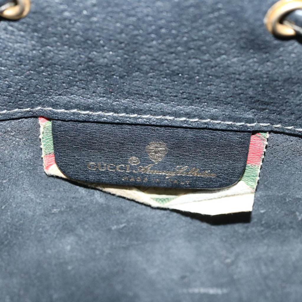 GUCCI GG Canvas Shoulder Bag Coated Canvas Black 60266