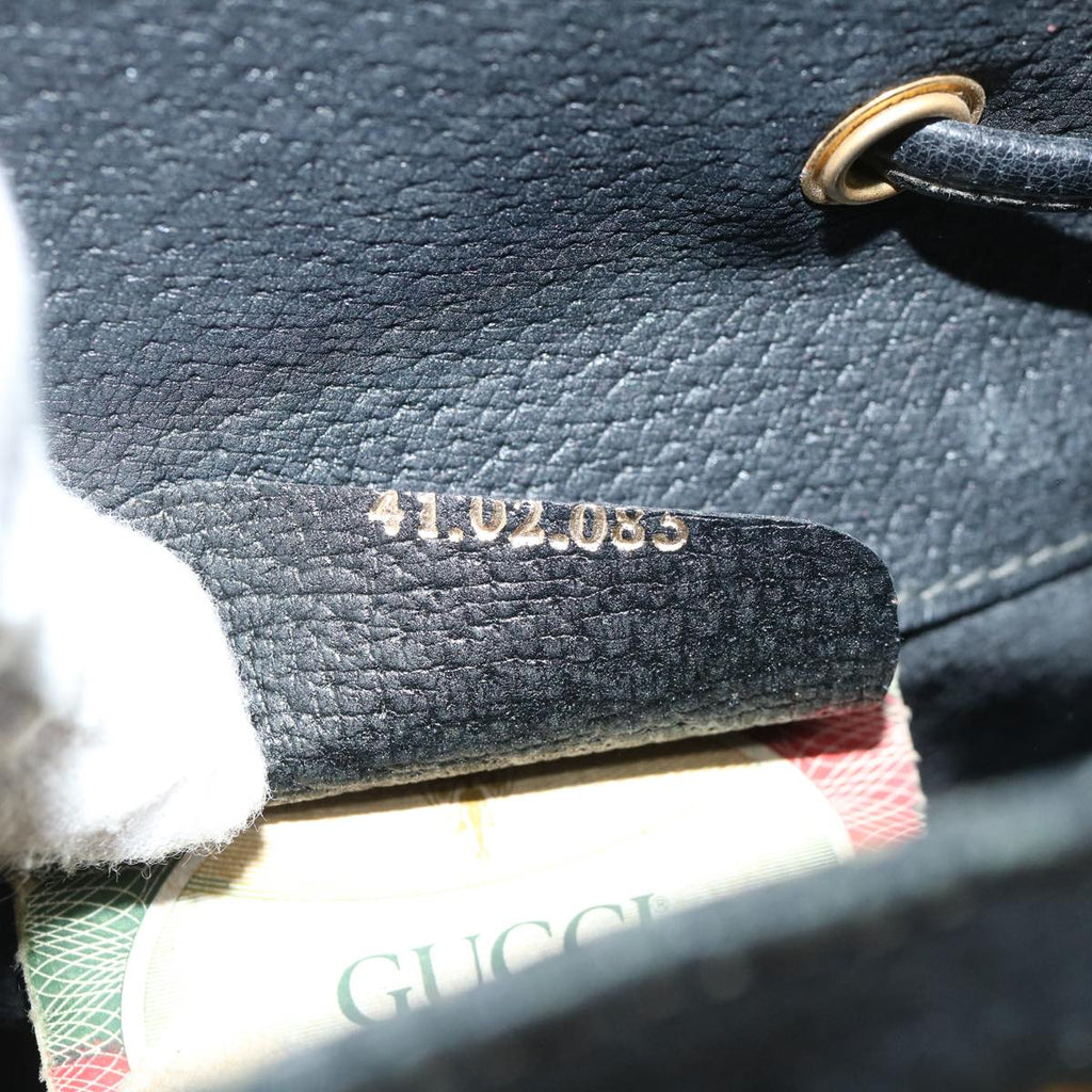 GUCCI GG Canvas Shoulder Bag Coated Canvas Black 60266