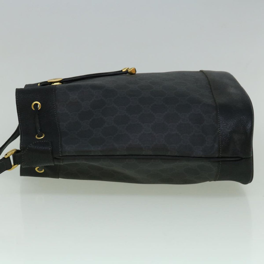 GUCCI GG Canvas Shoulder Bag Coated Canvas Black 60266