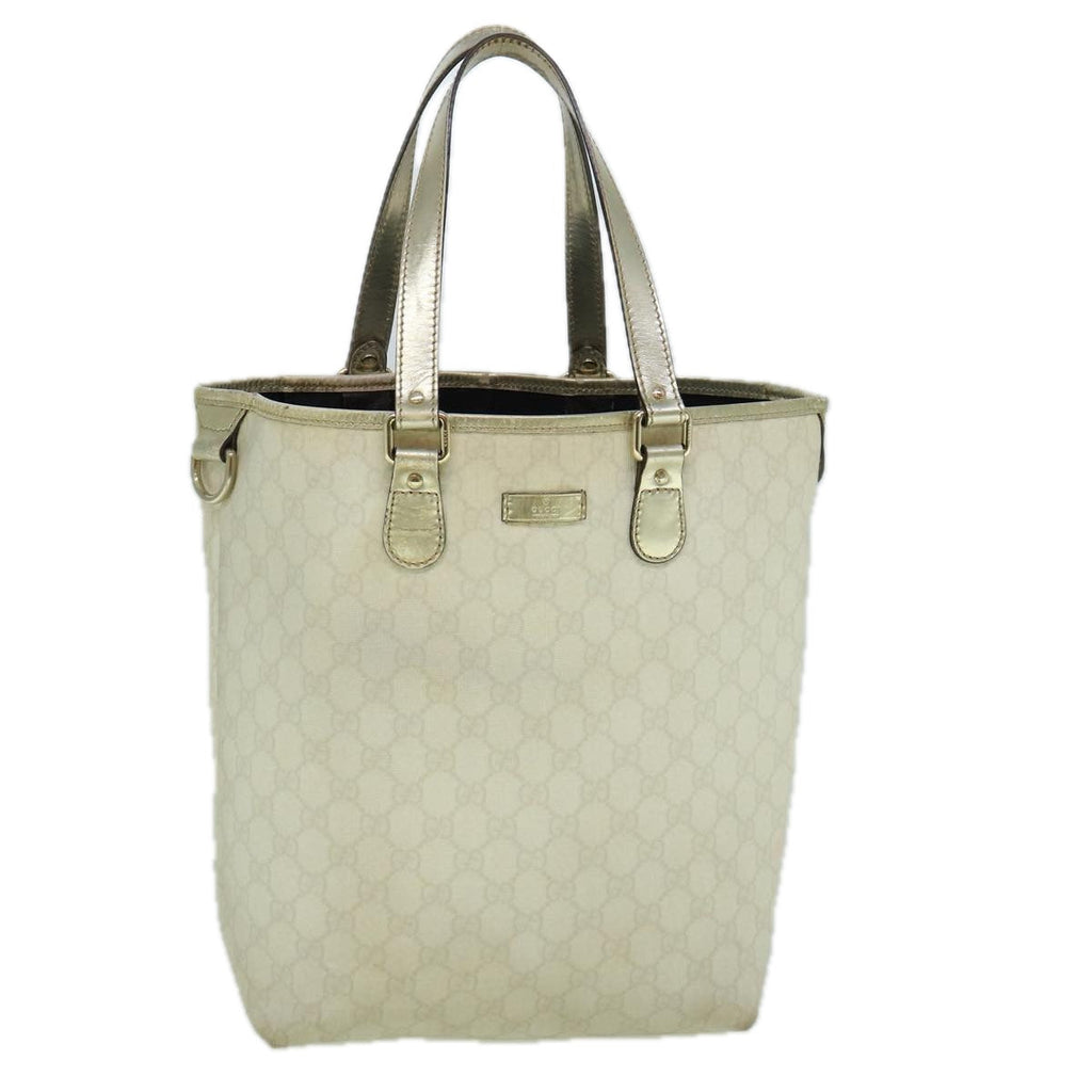 GUCCI GG Canvas Tote Bag PVC White 189896 60267