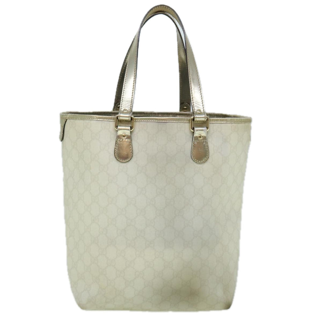 GUCCI GG Canvas Tote Bag PVC White 189896 60267