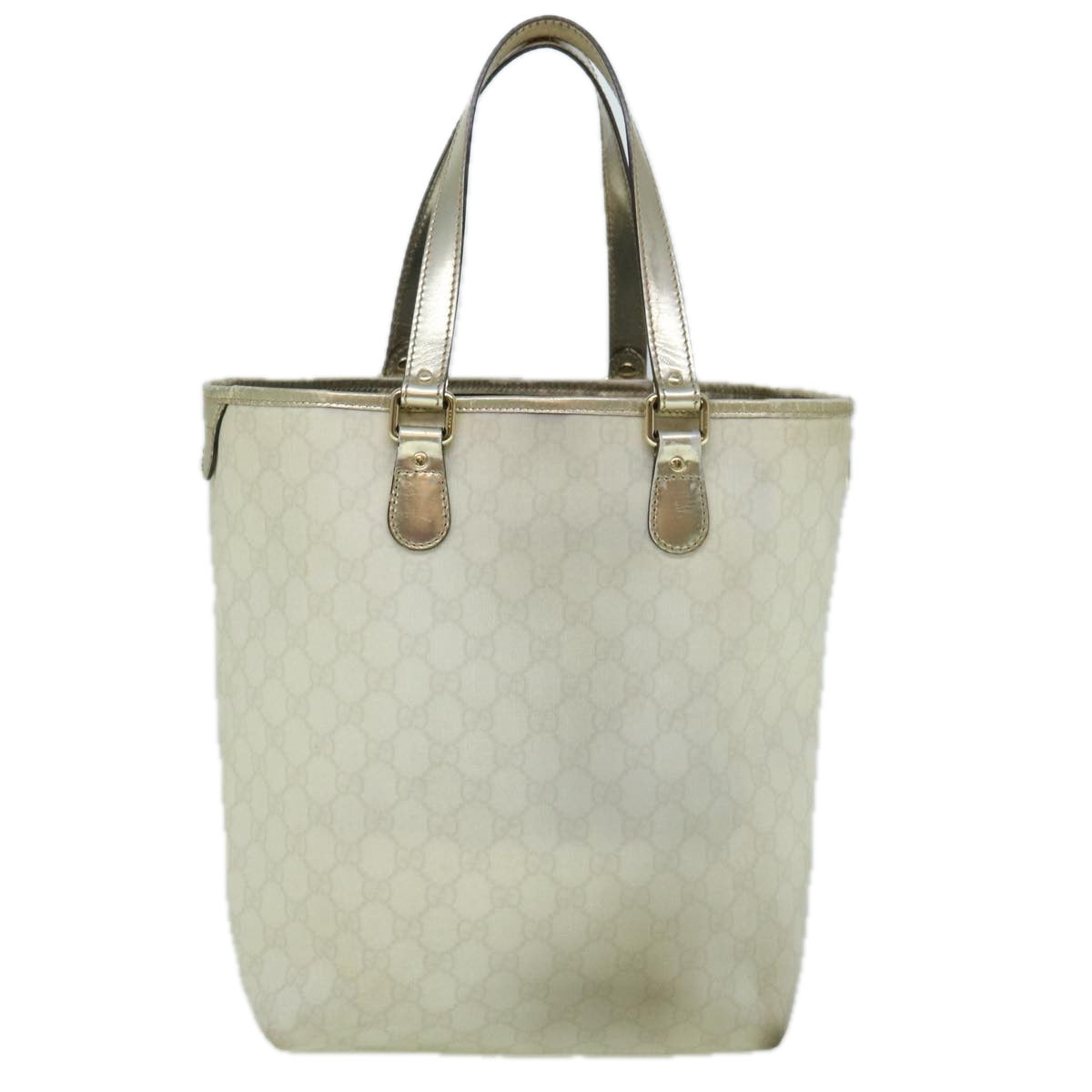 GUCCI GG Canvas Tote Bag PVC White 189896 60267