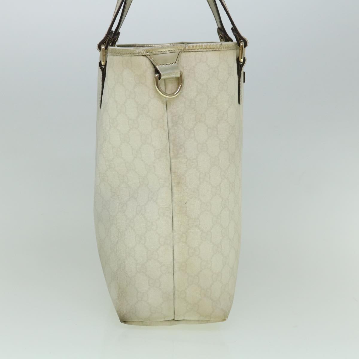 GUCCI GG Canvas Tote Bag PVC White 189896 60267