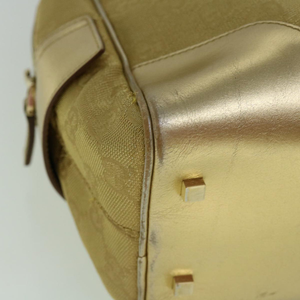 GUCCI GG Canvas Hand Bag Gold 002 1115 002058 60269