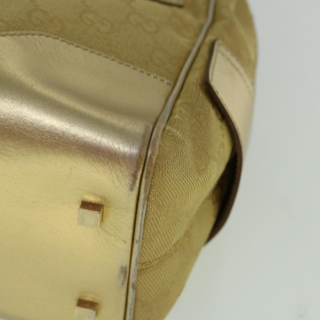 GUCCI GG Canvas Hand Bag Gold 002 1115 002058 60269
