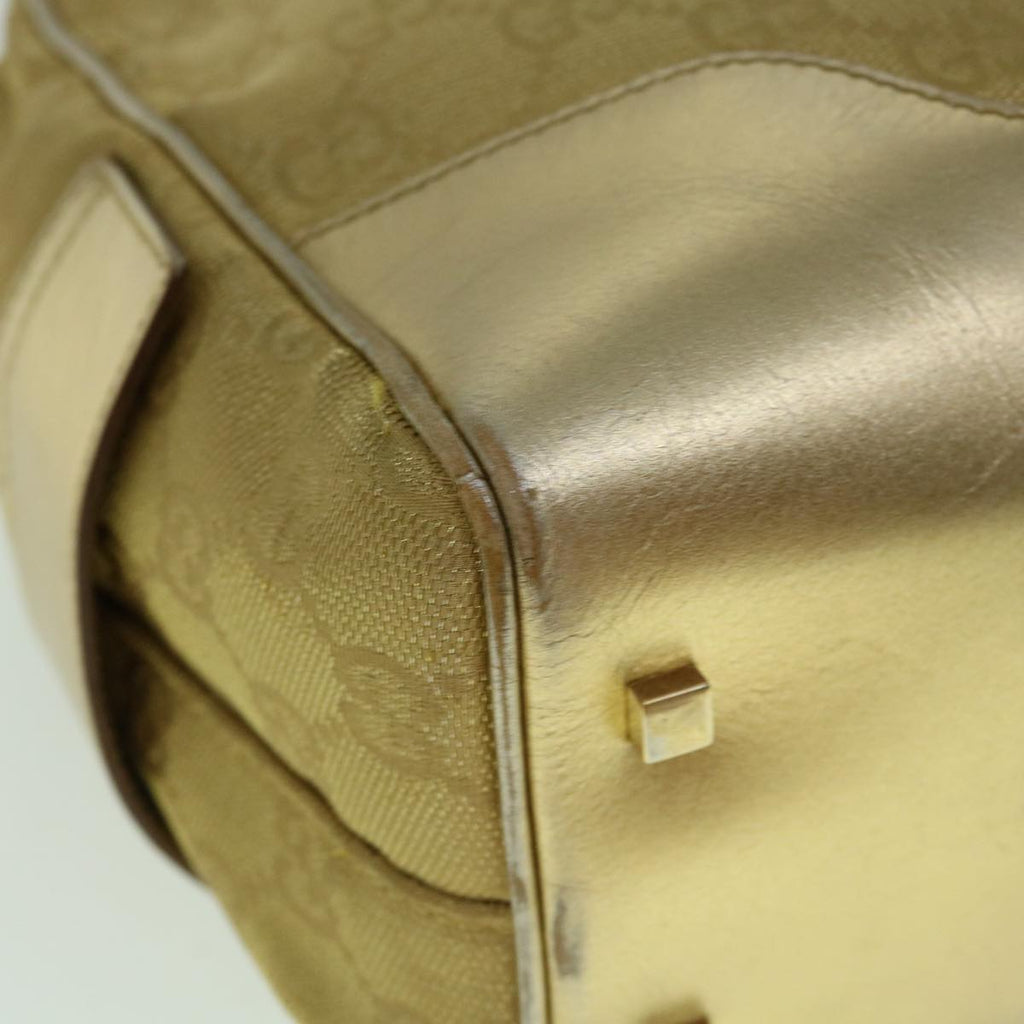 GUCCI GG Canvas Hand Bag Gold 002 1115 002058 60269