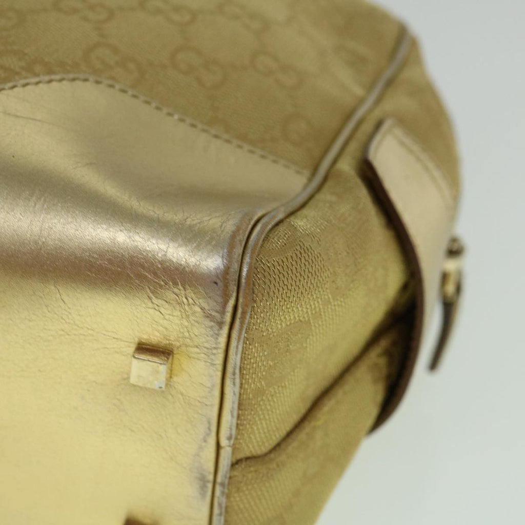 GUCCI GG Canvas Hand Bag Gold 002 1115 002058 60269