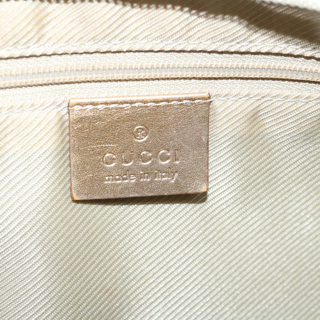 GUCCI GG Canvas Hand Bag Gold 002 1115 002058 60269