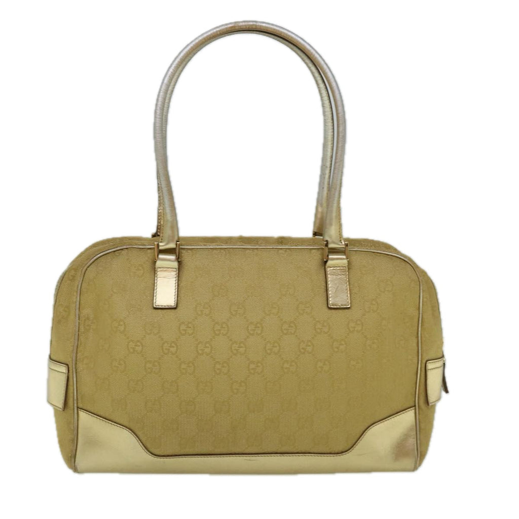 GUCCI GG Canvas Hand Bag Gold 002 1115 002058 60269