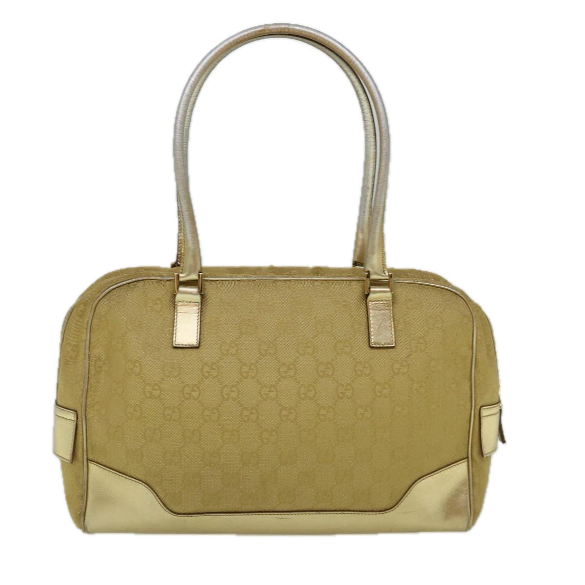 GUCCI GG Canvas Hand Bag Gold 002 1115 002058 60269