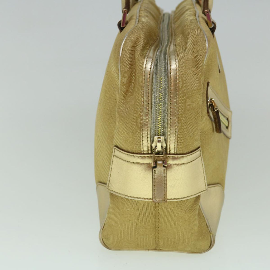 GUCCI GG Canvas Hand Bag Gold 002 1115 002058 60269