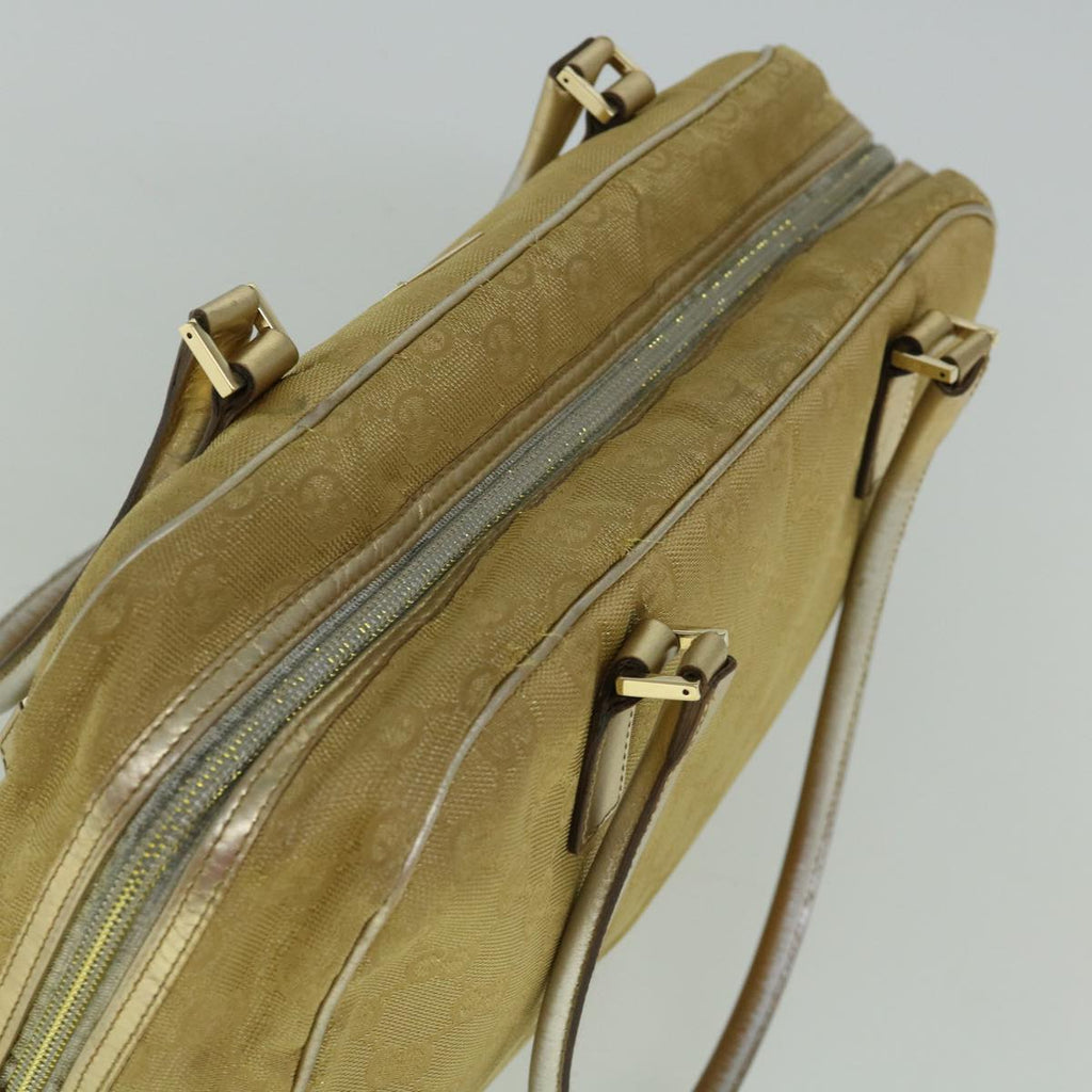 GUCCI GG Canvas Hand Bag Gold 002 1115 002058 60269