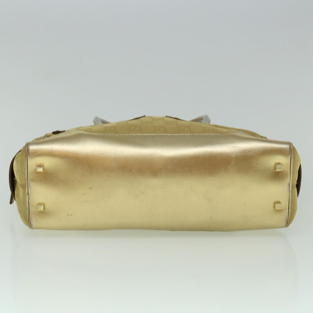 GUCCI GG Canvas Hand Bag Gold 002 1115 002058 60269