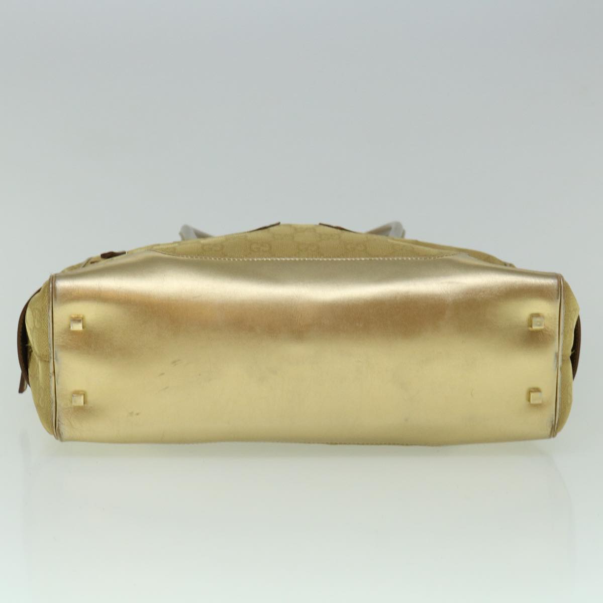 GUCCI GG Canvas Hand Bag Gold 002 1115 002058 60269