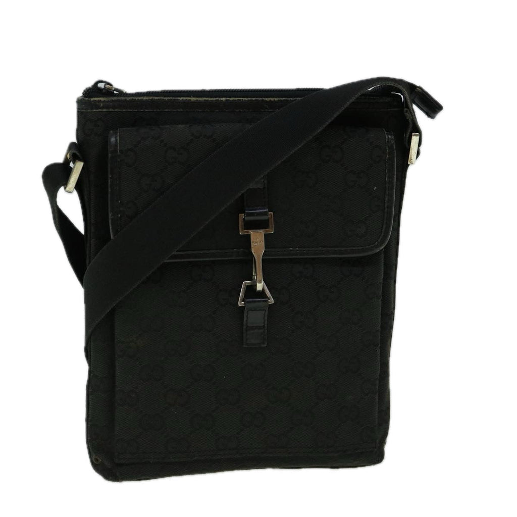 GUCCI GG Canvas Shoulder Bag Black 92646 60288