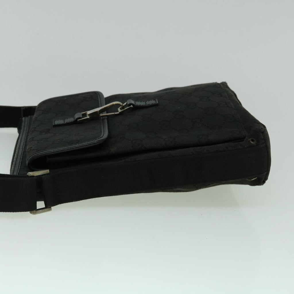 GUCCI GG Canvas Shoulder Bag Black 92646 60288