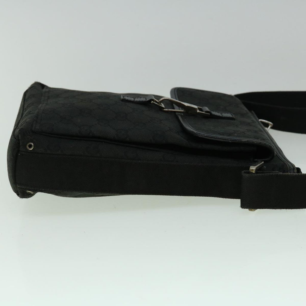 GUCCI GG Canvas Shoulder Bag Black 92646 60288