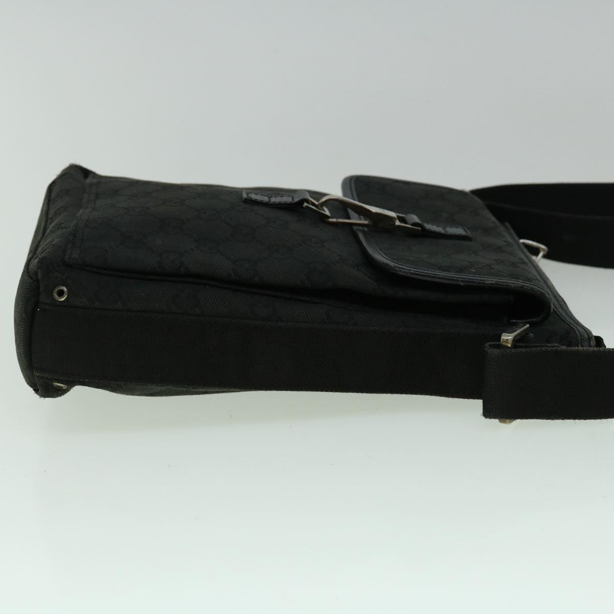 GUCCI GG Canvas Shoulder Bag Black 92646 60288