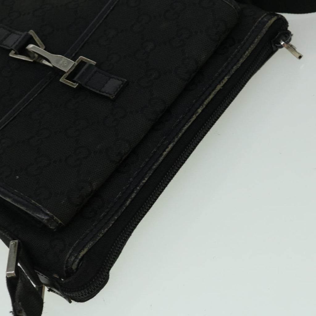 GUCCI GG Canvas Shoulder Bag Black 92646 60288