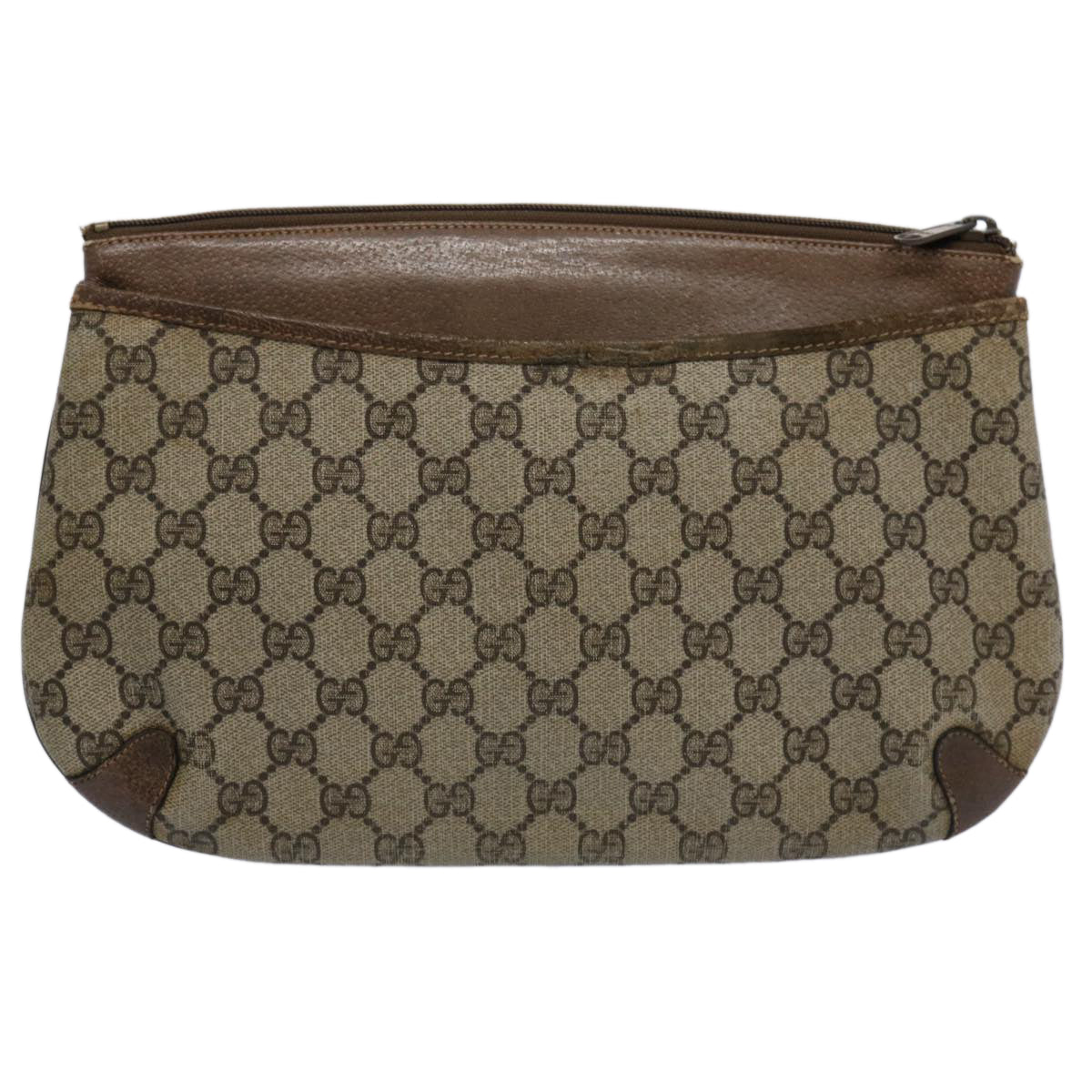 GUCCI GG Supreme Web Sherry Line Clutch Bag Beige Red Green 39 02 026 60306