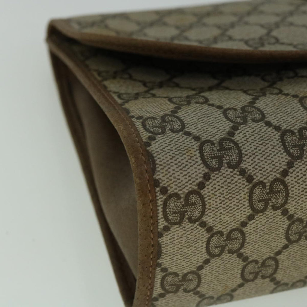 GUCCI GG Canvas Web Sherry Line Clutch Bag PVC Beige Red Green 60360