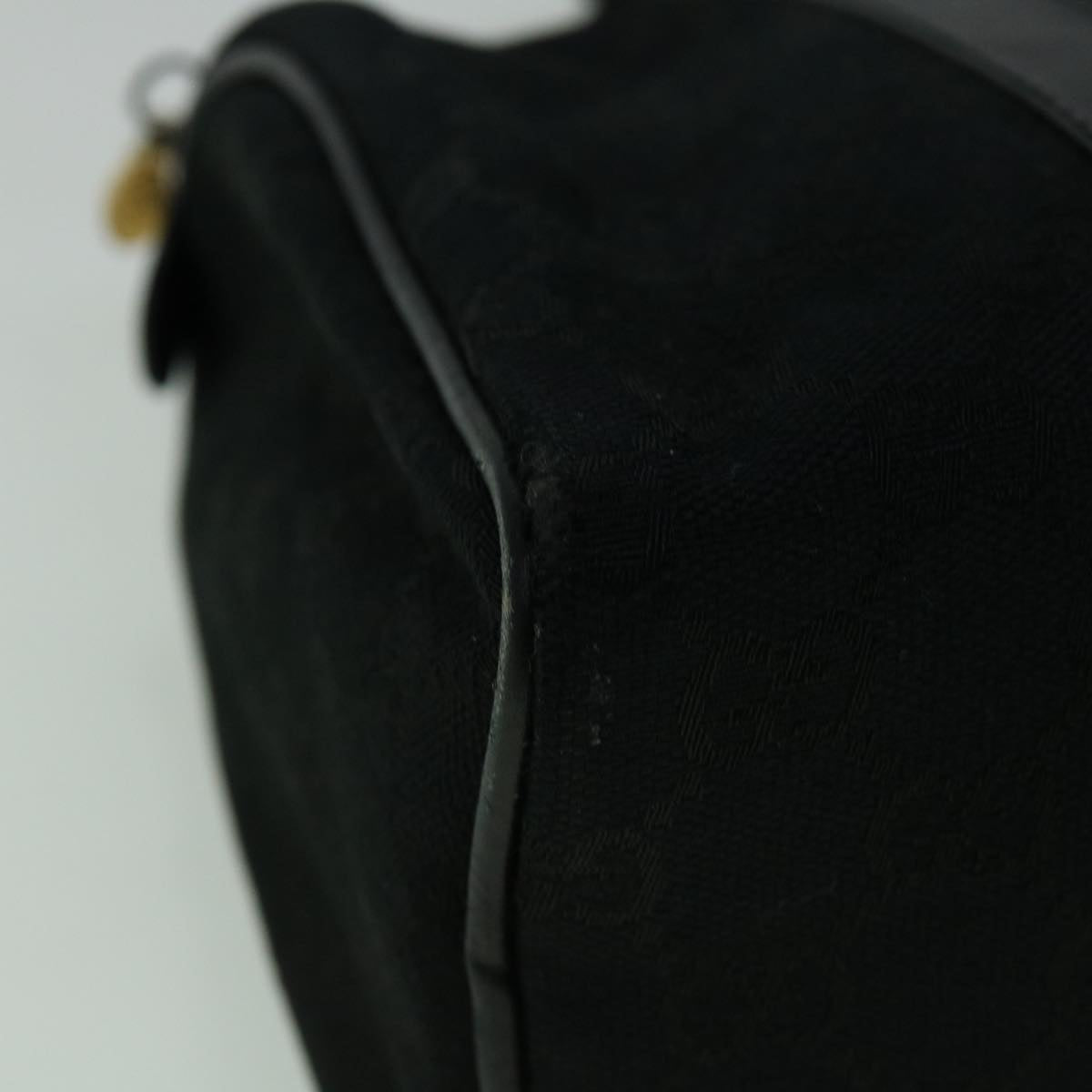 GUCCI GG Canvas Web Sherry Line Hand Bag Black Red Green 60361