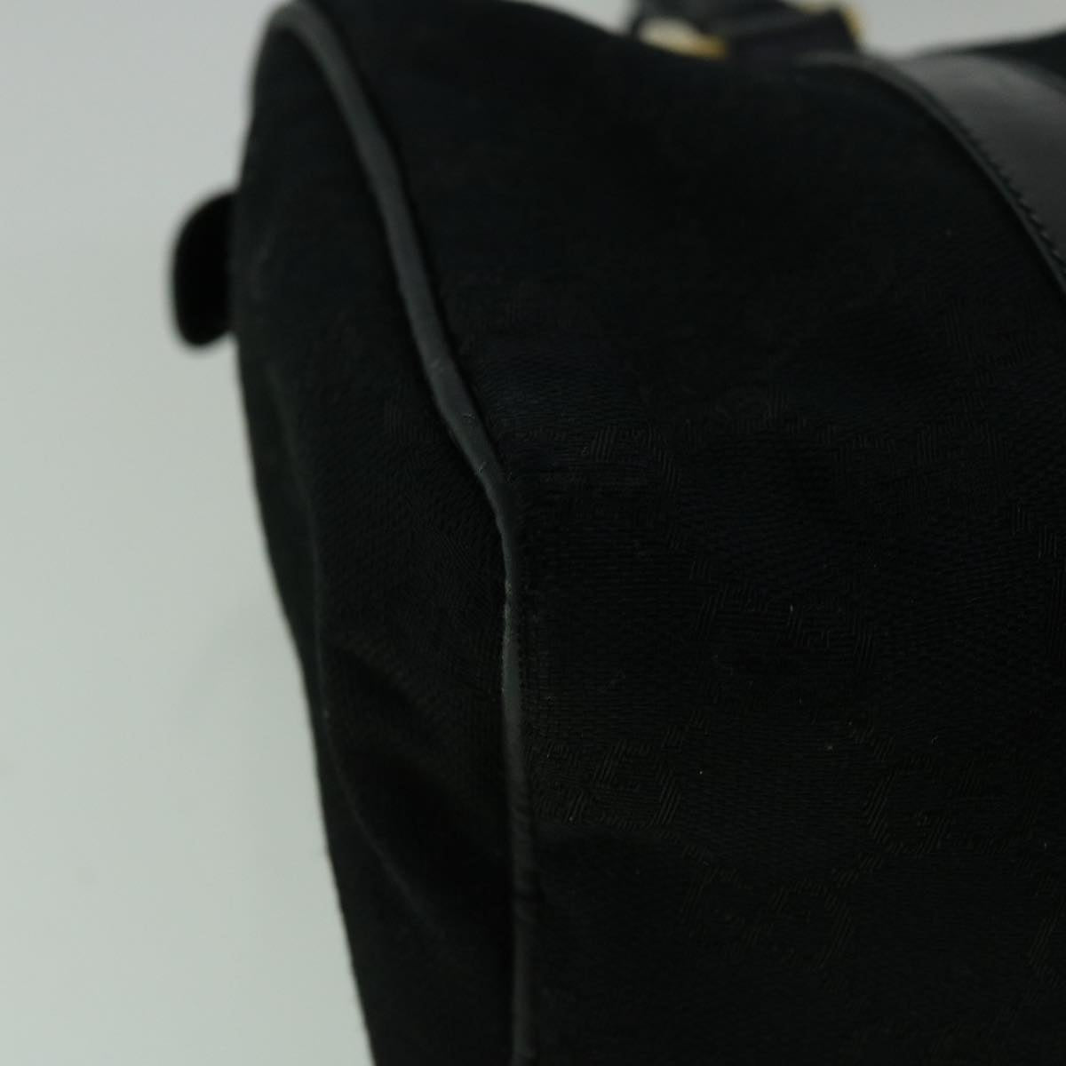 GUCCI GG Canvas Web Sherry Line Hand Bag Black Red Green 60361