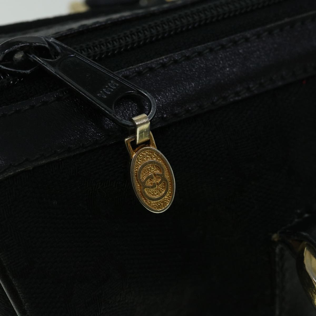 GUCCI GG Canvas Web Sherry Line Hand Bag Black Red Green 60361