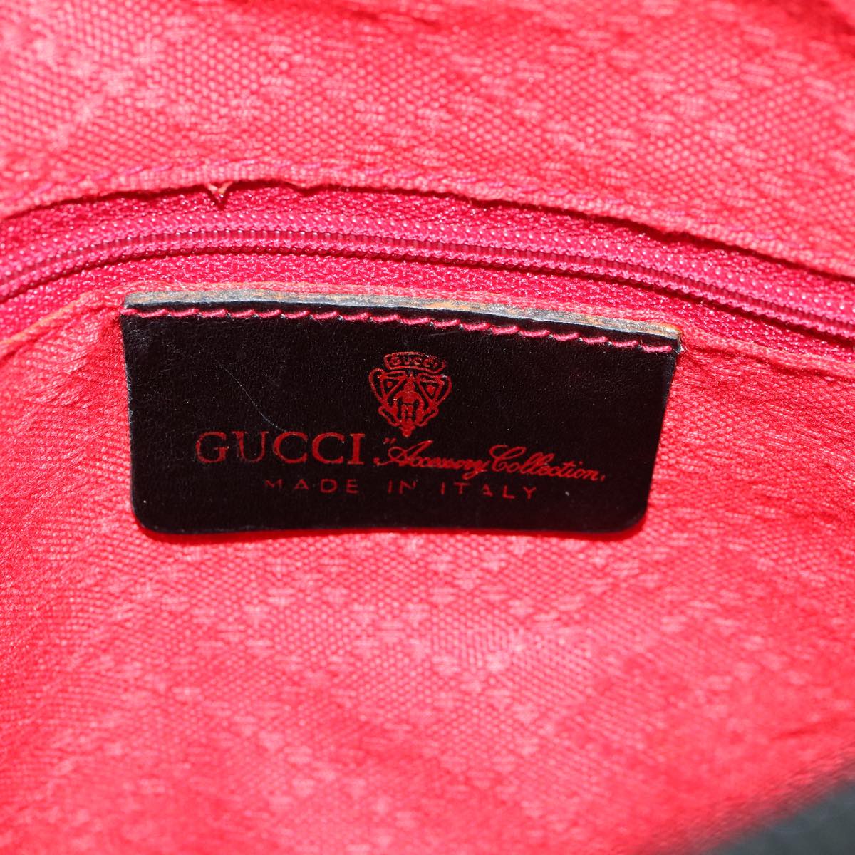 GUCCI GG Canvas Web Sherry Line Hand Bag Black Red Green 60361