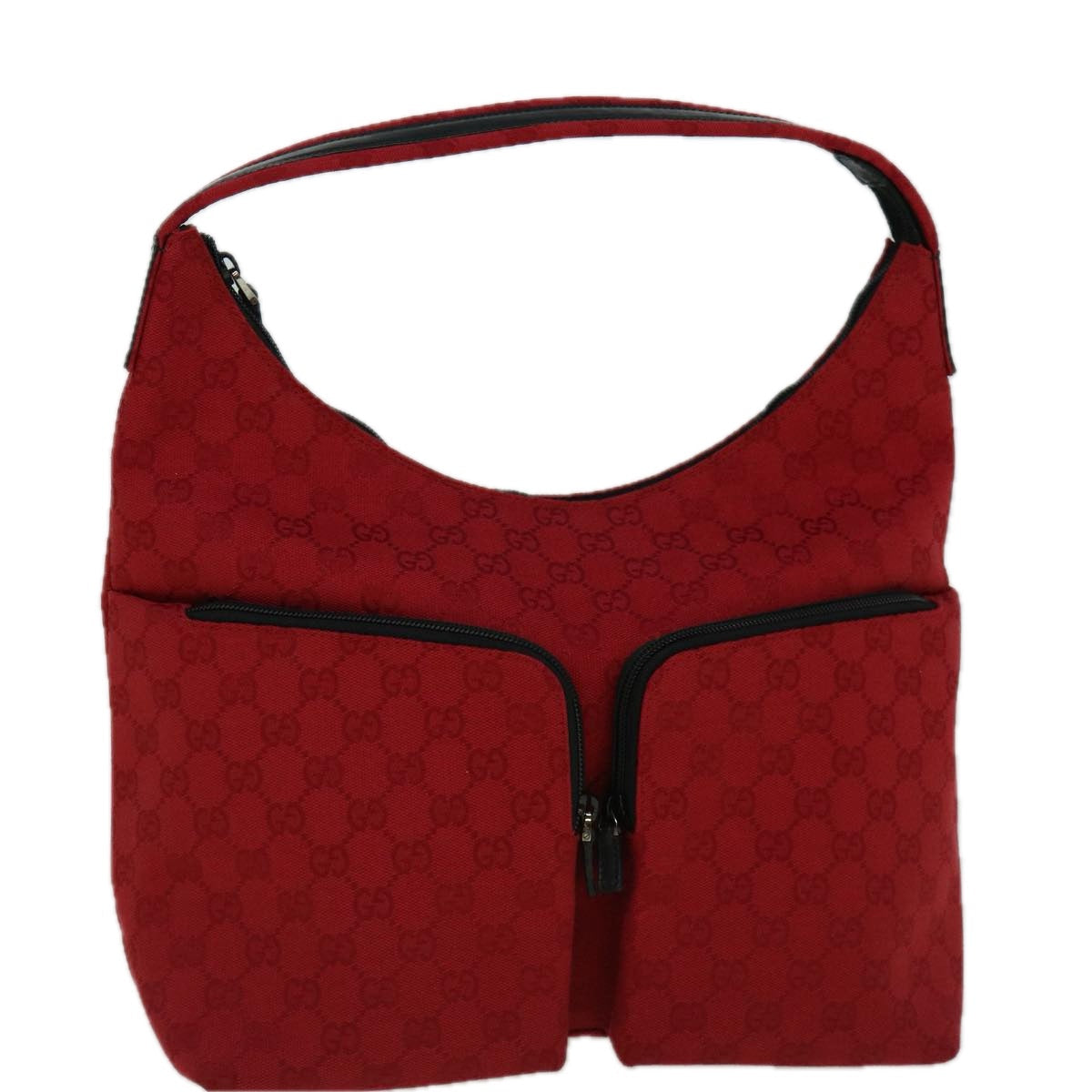 GUCCI GG Canvas Shoulder Bag Red 001 3380 002058 60384