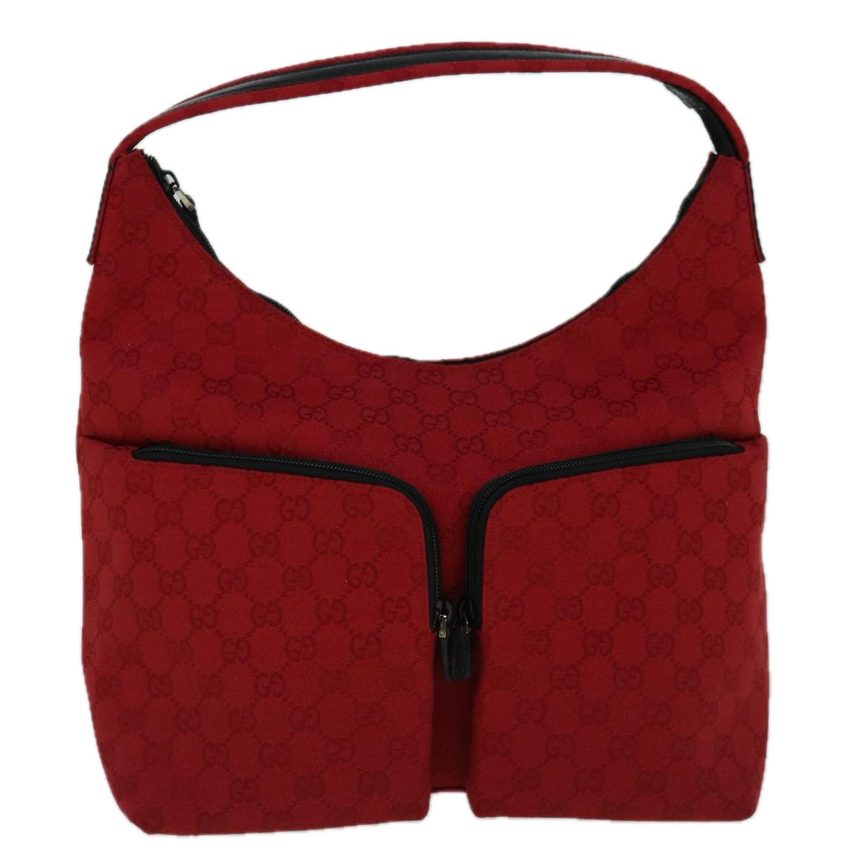 GUCCI GG Canvas Shoulder Bag Red 001 3380 002058 60384