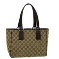 GUCCI GG Canvas Tote Bag Beige 113019 60385