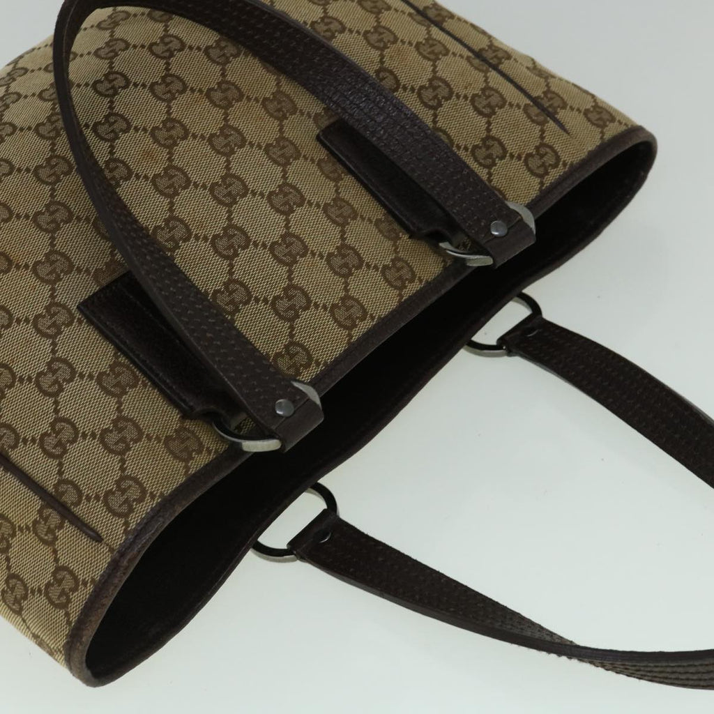 GUCCI GG Canvas Tote Bag Beige 113019 60385